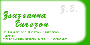 zsuzsanna burszon business card